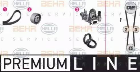 BEHR HELLA Service 8MP 376 800-821 - Водяний насос + комплект зубчатого ременя avtolavka.club