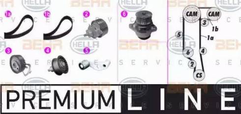 BEHR HELLA Service 8MP 376 801-841 - Водяний насос + комплект зубчатого ременя avtolavka.club