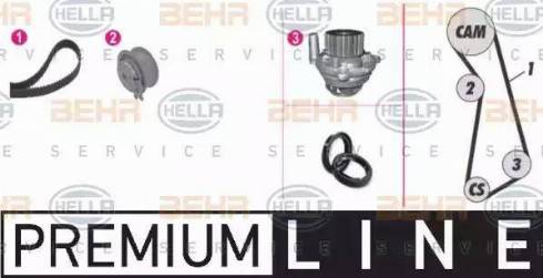 BEHR HELLA Service 8MP 376 801-801 - Водяний насос + комплект зубчатого ременя avtolavka.club