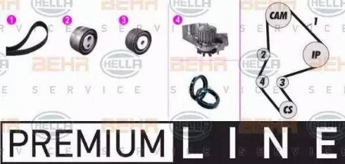 BEHR HELLA Service 8MP 376 803-851 - Водяний насос + комплект зубчатого ременя avtolavka.club