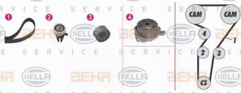 BEHR HELLA Service 8MP 376 803-831 - Водяний насос + комплект зубчатого ременя avtolavka.club