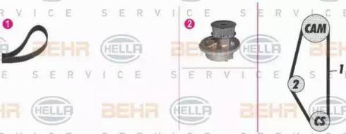 BEHR HELLA Service 8MP 376 814-891 - Водяний насос + комплект зубчатого ременя avtolavka.club