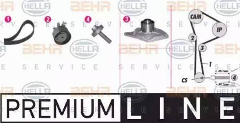 BEHR HELLA Service 8MP 376 814-821 - Водяний насос + комплект зубчатого ременя avtolavka.club