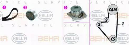 BEHR HELLA Service 8MP 376 815-831 - Водяний насос + комплект зубчатого ременя avtolavka.club