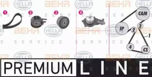 BEHR HELLA Service 8MP 376 811-861 - Водяний насос + комплект зубчатого ременя avtolavka.club