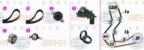 BEHR HELLA Service 8MP 376 818-891 - Водяний насос + комплект зубчатого ременя avtolavka.club