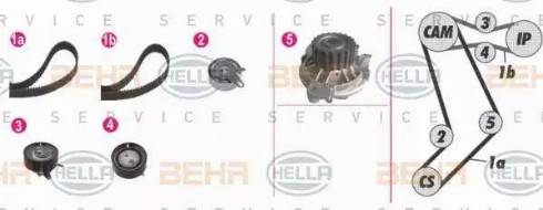 BEHR HELLA Service 8MP 376 812-801 - Водяний насос + комплект зубчатого ременя avtolavka.club