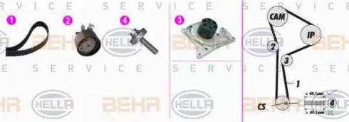 BEHR HELLA Service 8MP 376 817-821 - Водяний насос + комплект зубчатого ременя avtolavka.club