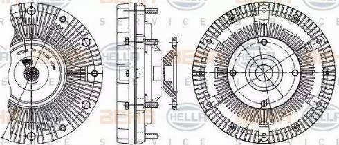 BEHR HELLA Service 8MV 376 906-501 - Зчеплення, вентилятор радіатора avtolavka.club