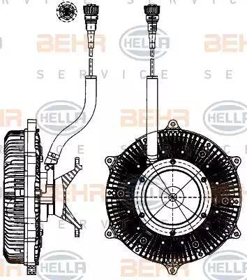 BEHR HELLA Service 8MV 376 907-141 - Зчеплення, вентилятор радіатора avtolavka.club