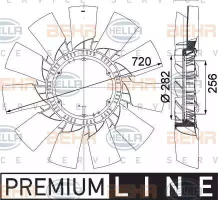 BEHR HELLA Service 8MV 376 757-491 - Крильчатка вентилятора, охолодження двигуна avtolavka.club