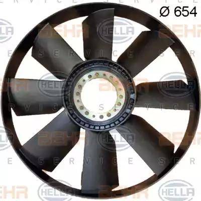 BEHR HELLA Service 8MV 376 702-001 - Крильчатка вентилятора, охолодження двигуна avtolavka.club