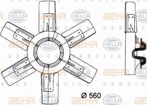 BEHR HELLA Service 8MV 376 730-251 - Вентилятор, охолодження двигуна avtolavka.club