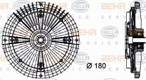 BEHR HELLA Service 8MV 376 732-461 - Зчеплення, вентилятор радіатора avtolavka.club