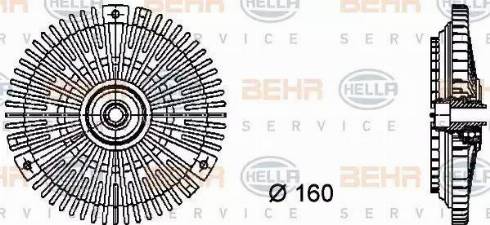 BEHR HELLA Service 8MV 376 732-261 - Зчеплення, вентилятор радіатора avtolavka.club