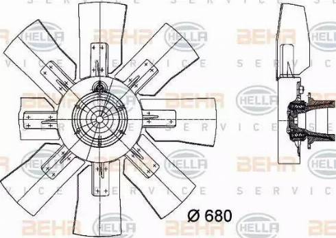 BEHR HELLA Service 8MV 376 728-181 - Вентилятор, охолодження двигуна avtolavka.club