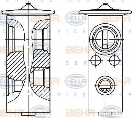 BEHR HELLA Service 8UW 351 336-311 - Розширювальний клапан, кондиціонер avtolavka.club