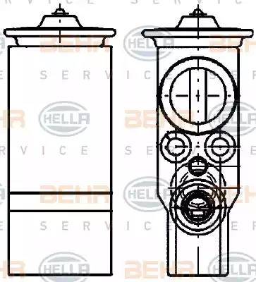 BEHR HELLA Service 8UW 351 234-531 - Розширювальний клапан, кондиціонер avtolavka.club