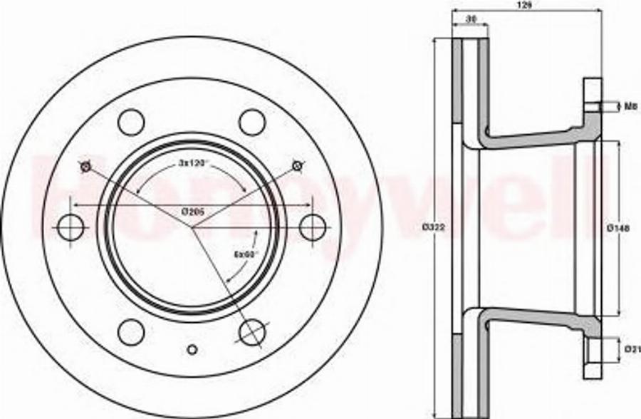 BENDIX 567121B - Гальмівний диск avtolavka.club