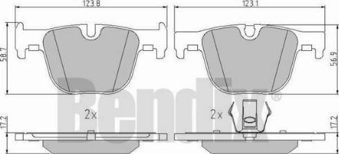 BENDIX 510997 - Гальмівні колодки, дискові гальма avtolavka.club