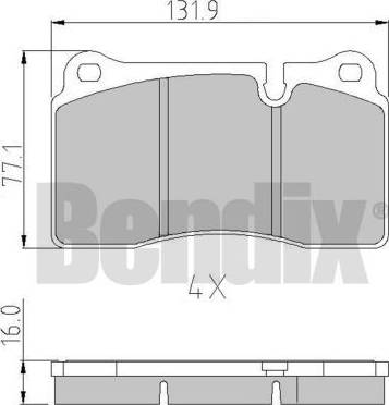 BENDIX 510958 - Гальмівні колодки, дискові гальма avtolavka.club