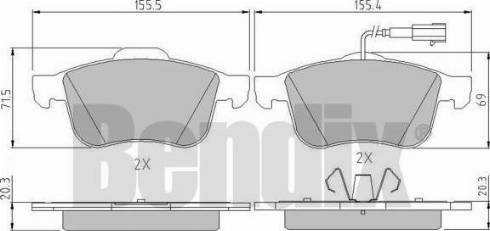 BENDIX 510905 - Гальмівні колодки, дискові гальма avtolavka.club