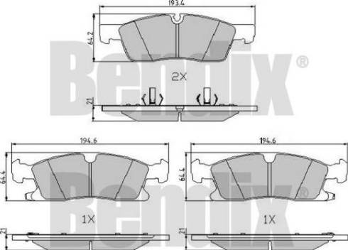 BENDIX 510908 - Гальмівні колодки, дискові гальма avtolavka.club