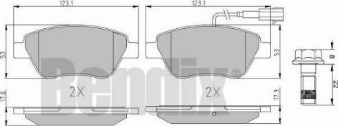 BENDIX 510912 - Гальмівні колодки, дискові гальма avtolavka.club