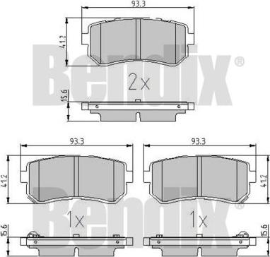 BENDIX 510983 - Гальмівні колодки, дискові гальма avtolavka.club