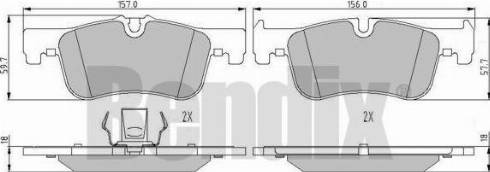 BENDIX 510982 - Гальмівні колодки, дискові гальма avtolavka.club