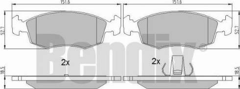 BENDIX 510939 - Гальмівні колодки, дискові гальма avtolavka.club