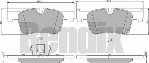 BENDIX 510975 - Гальмівні колодки, дискові гальма avtolavka.club