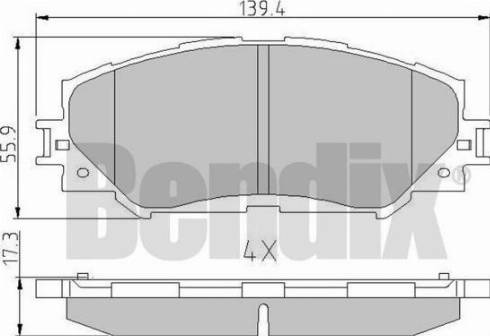 BENDIX 510499 - Гальмівні колодки, дискові гальма avtolavka.club