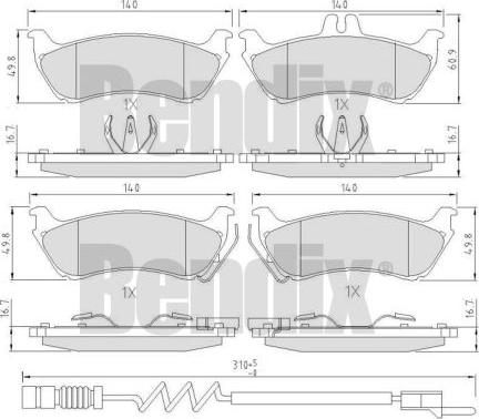 BENDIX 510495 - Гальмівні колодки, дискові гальма avtolavka.club