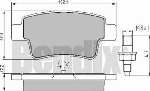 BENDIX 510490 - Гальмівні колодки, дискові гальма avtolavka.club