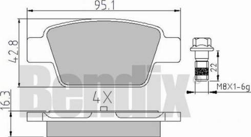 BENDIX 510410 - Гальмівні колодки, дискові гальма avtolavka.club