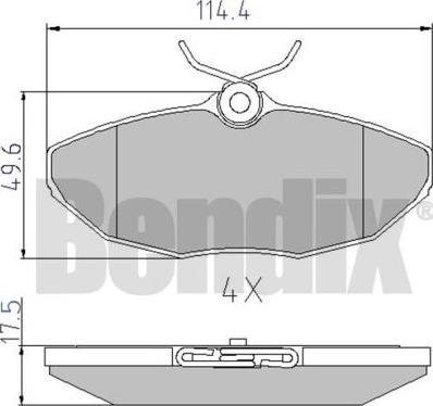 BENDIX 510488 - Гальмівні колодки, дискові гальма avtolavka.club