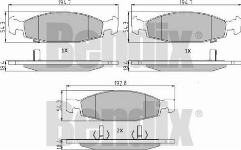 BENDIX 510482 - Гальмівні колодки, дискові гальма avtolavka.club