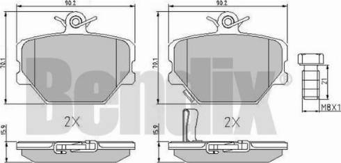 BENDIX 510429 - Гальмівні колодки, дискові гальма avtolavka.club