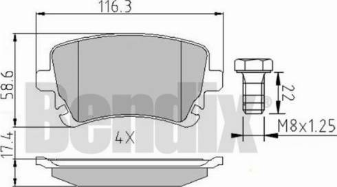 BENDIX 510478 - Гальмівні колодки, дискові гальма avtolavka.club