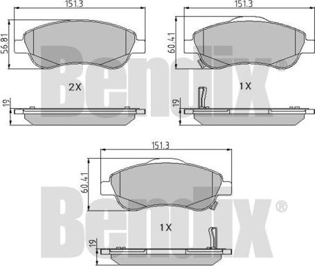 BENDIX 510599 - Гальмівні колодки, дискові гальма avtolavka.club