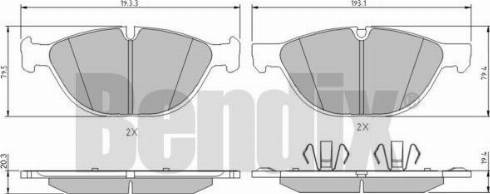 BENDIX 510598 - Гальмівні колодки, дискові гальма avtolavka.club