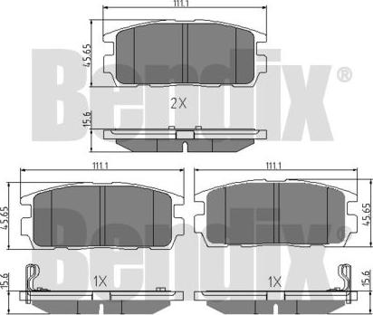 BENDIX 510549 - Гальмівні колодки, дискові гальма avtolavka.club