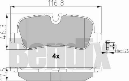 BENDIX 510544 - Гальмівні колодки, дискові гальма avtolavka.club