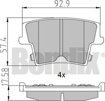 BENDIX 510556 - Гальмівні колодки, дискові гальма avtolavka.club