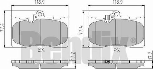 BENDIX 510560 - Гальмівні колодки, дискові гальма avtolavka.club