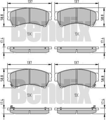 BENDIX 510568 - Гальмівні колодки, дискові гальма avtolavka.club