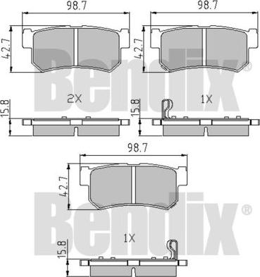 BENDIX 510563 - Гальмівні колодки, дискові гальма avtolavka.club