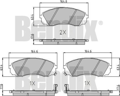 BENDIX 510584 - Гальмівні колодки, дискові гальма avtolavka.club