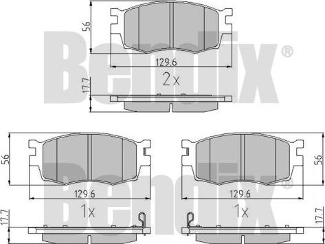 BENDIX 510537 - Гальмівні колодки, дискові гальма avtolavka.club